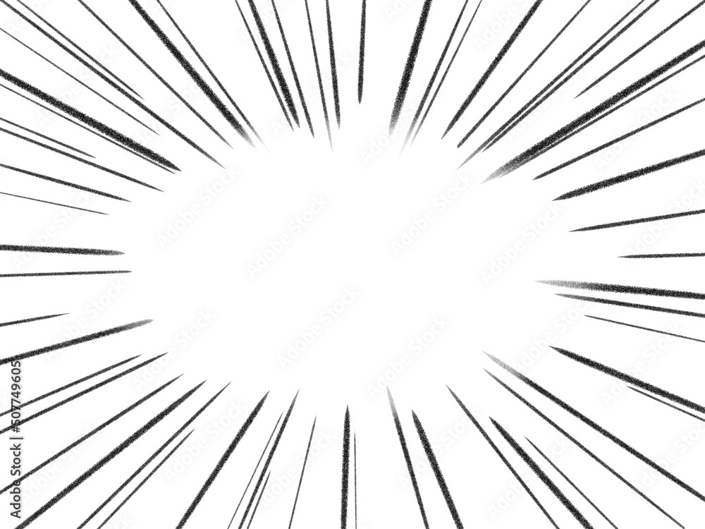 鉛筆で描いた集中線 鉛筆で描いた集中線