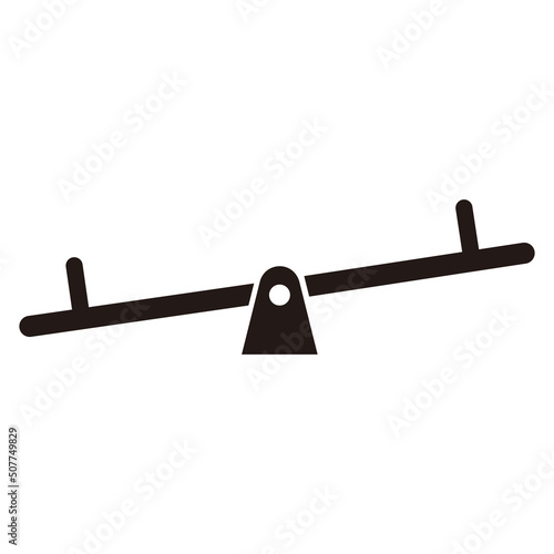 Seesaw icon, vector illustration.  Seesaw icon illustration 