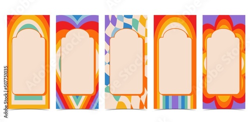 Retro 70s and 80s teenager background design in pop and groovy style