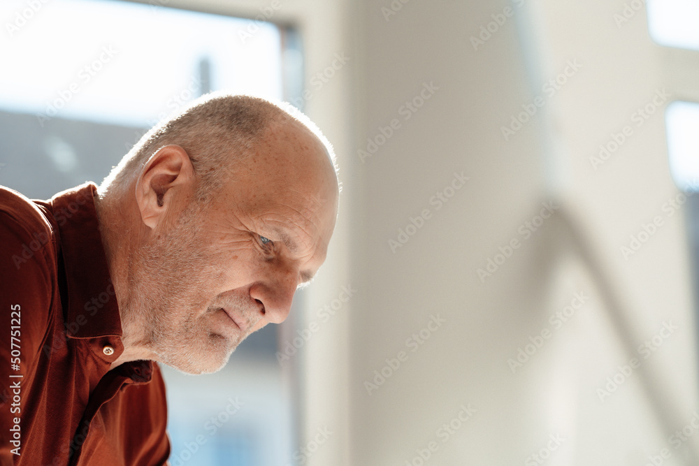 Senior businessman working at office Senior businessman working at office