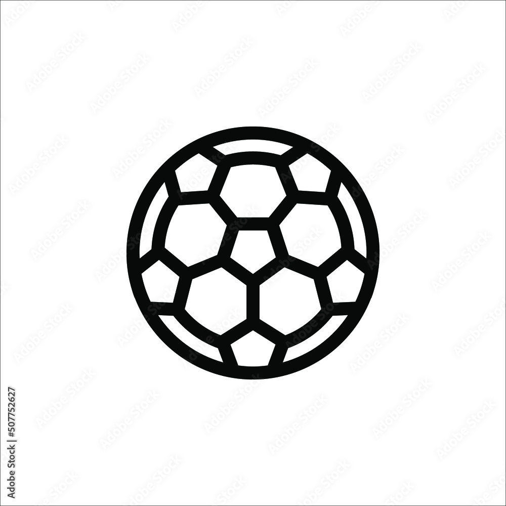 Obraz premium Vector Soccer ball on white background. European football logo. Football ball design. Vector illustration