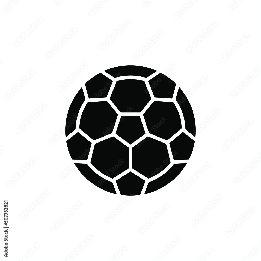 Vector Soccer ball on white background. European football logo. Football ball design. Vector illustration