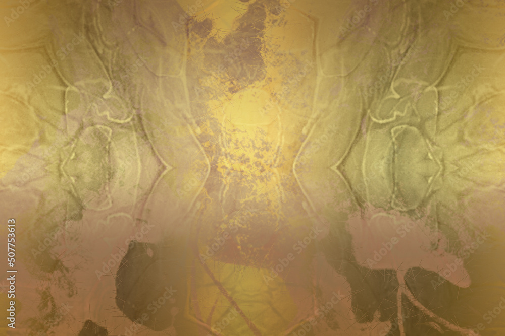 Fototapeta premium Golden Abstract decorative paper texture background for artwork - Illustration