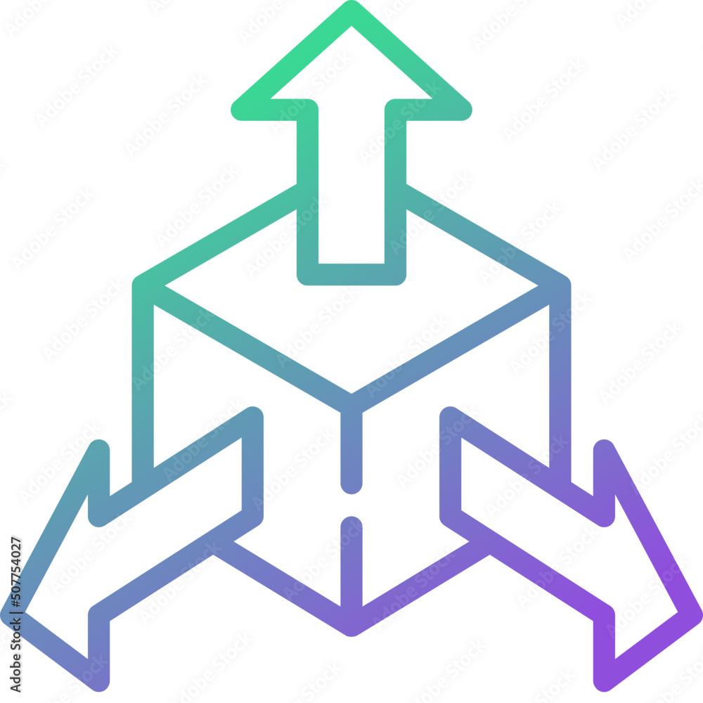 3d model gradient line icon 3d model gradient line icon