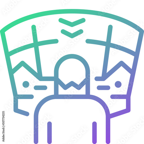 simulation gradient line icon