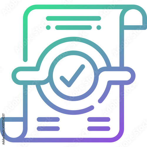 smart contract gradient line icon