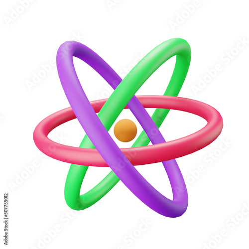 Atom 3D Icon