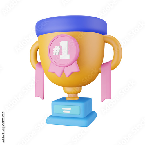 gold cup with a trophy