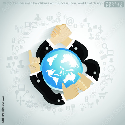 Wallpaper Mural Illustration business.design modern  idea and concept think creativity. for brainstorm,Social network,success,plan,think,search,analyze,communicate, futuristic idea innovation technology. Torontodigital.ca