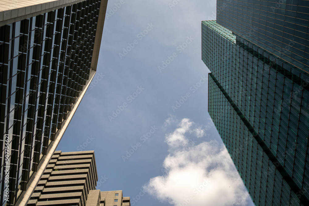 Roppongi Business Center in Tokyo metropolitan of Japan, Many tall skyscraper office buildings and executive apartment buildings Roppongi Business Center in Tokyo metropolitan of Japan, Many tall skyscraper office buildings and executive apartment buildings