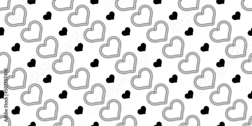 Wallpaper Mural heart seamless pattern valentine vector rope lasso cartoon scarf isolated repeat wallpaper gift wrapping paper tile background doodle white illustration design Torontodigital.ca