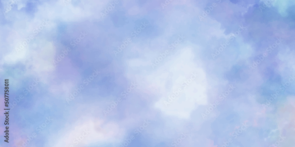 Blue sky with clouds Panorama view blue sky background, vector illustrator. abstract watercolor painting blue sky overcast above the cloud in panorama view beautiful cloudscape for background. Blue sky with clouds Panorama view blue sky background, vector illustrator. abstract watercolor painting blue sky overcast above the cloud in panorama view beautiful cloudscape for background.