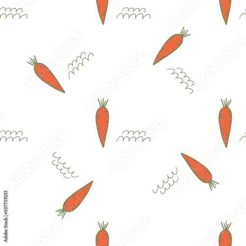 seamless pattern with carrot for textiles  printing  office  wallpaper