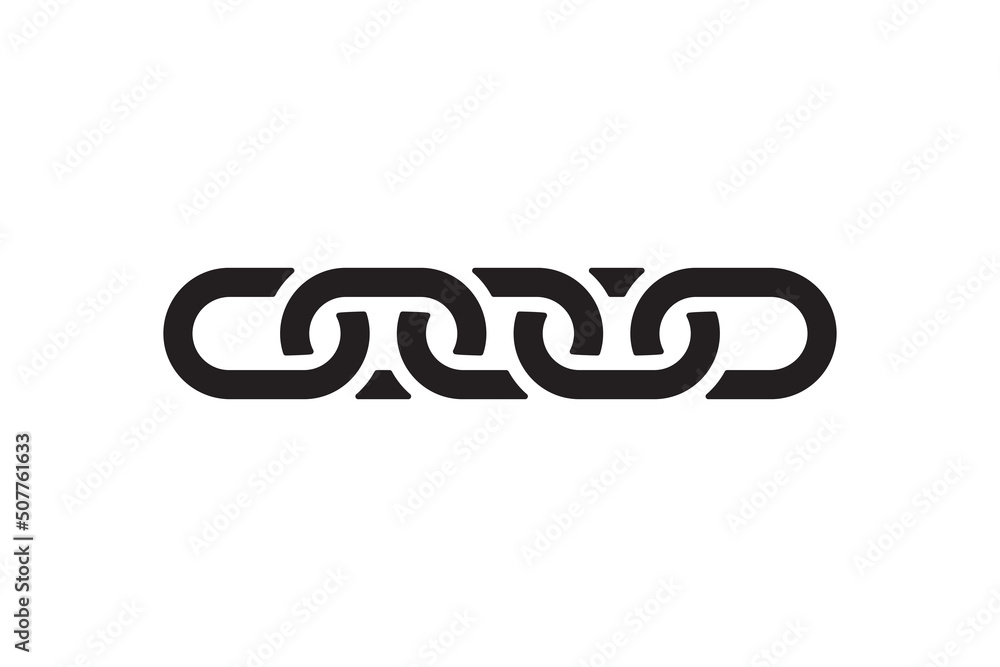 Chain link icon. Connection sign vector illustration. Linked interface design. Chain link icon. Connection sign vector illustration. Linked interface design.