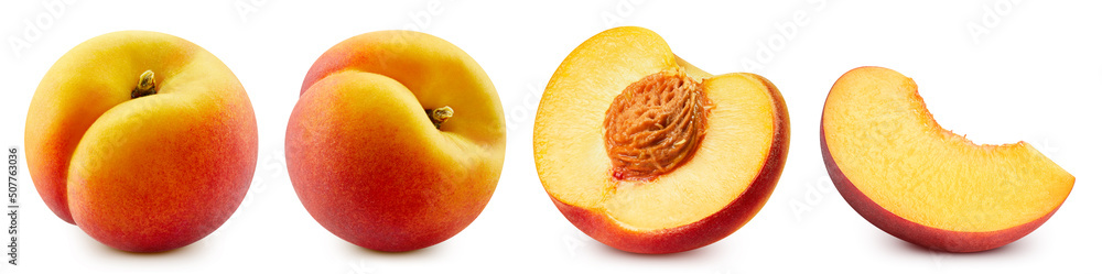 Peach isolated on white background Peach isolated on white background