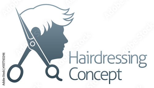 Man Head Hairdresser Barbershop Hair Salon Icon