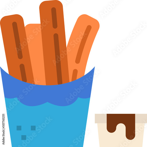 churros flat icon