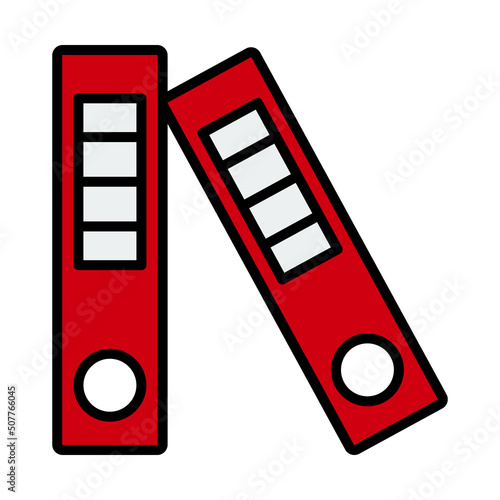 Icon Of Folders With Clip