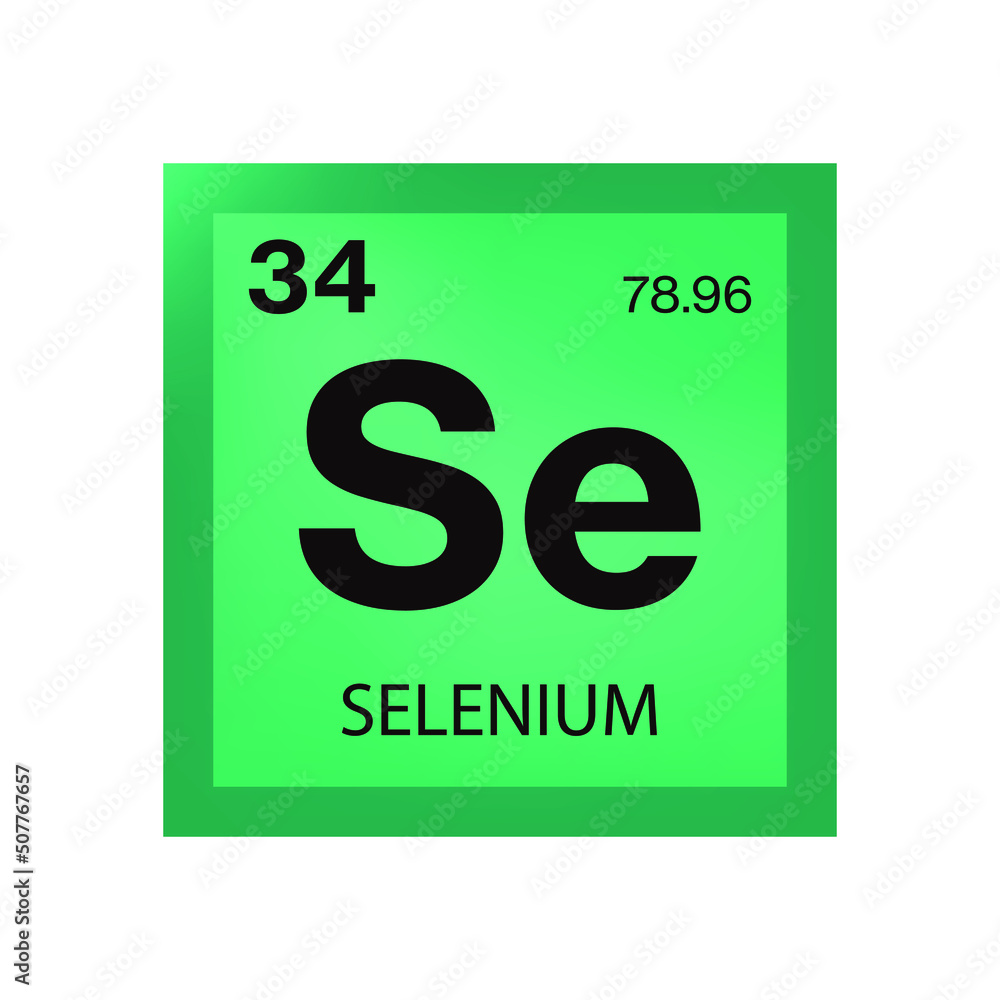 Selenium element from the periodic table Selenium element from the periodic table
