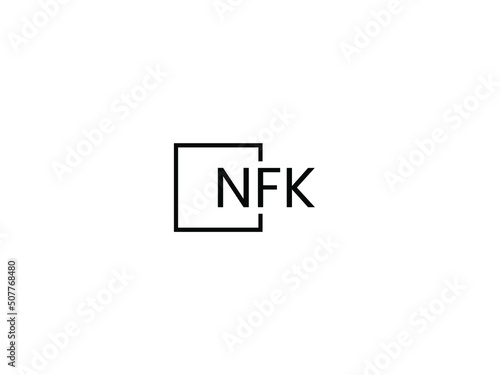 NFK Letter Initial Logo Design Vector Illustration photo