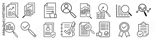 Inspection icon vector set. Testing illustration sign collection. Check symbol.