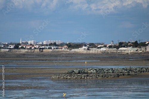 Plage à marée basse