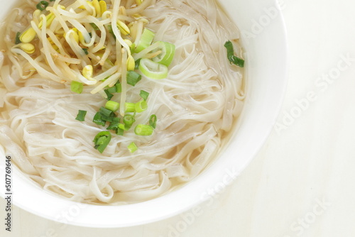 Vietnamese food, soy sprout and rice noodles for vegetarian food image