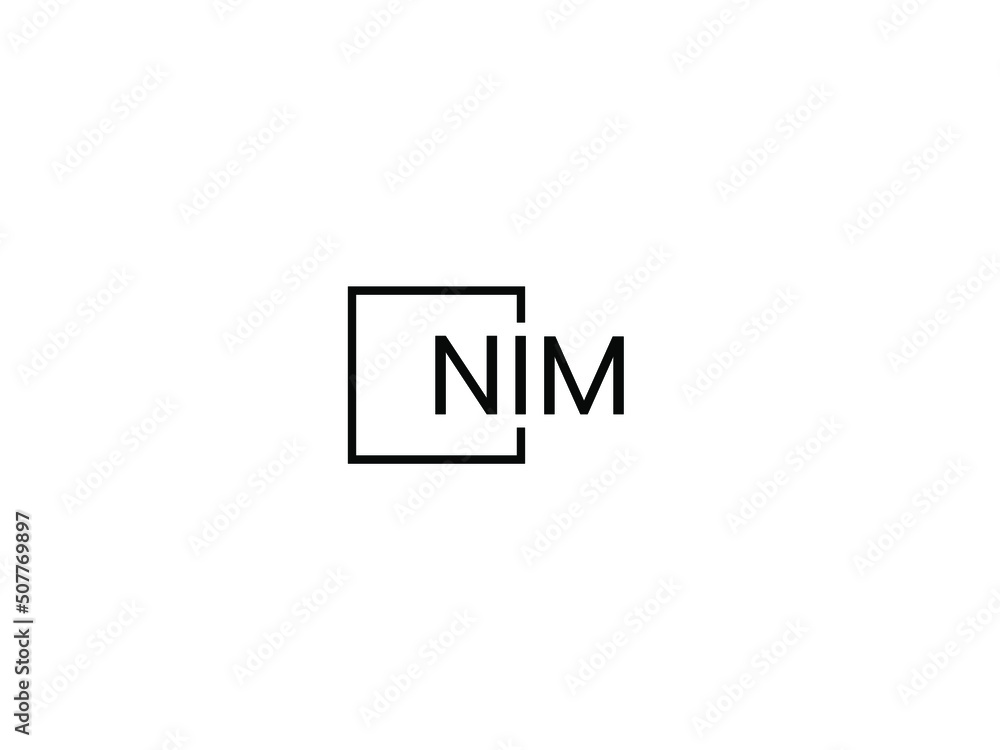 NIM Letter Initial Logo Design Vector Illustration NIM Letter Initial Logo Design Vector Illustration