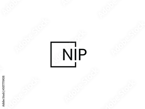 NIP letter initial logo design vector illustration