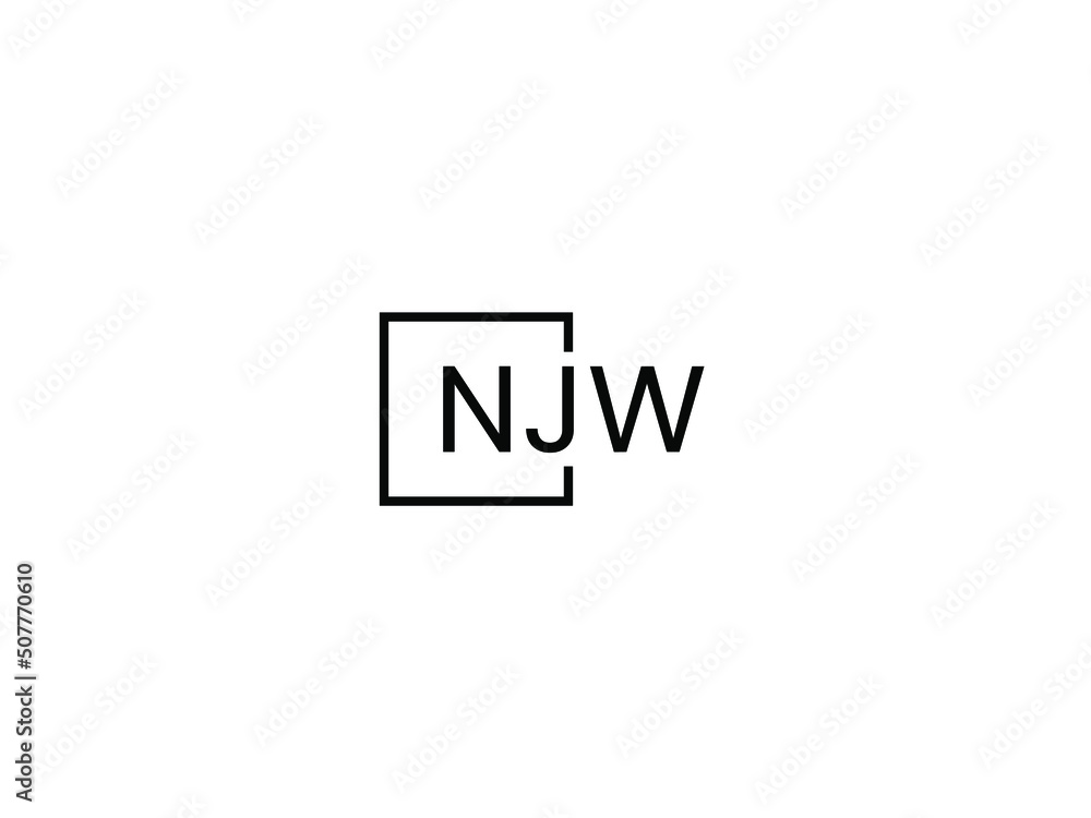 NJW letter initial logo design vector illustration NJW letter initial logo design vector illustration