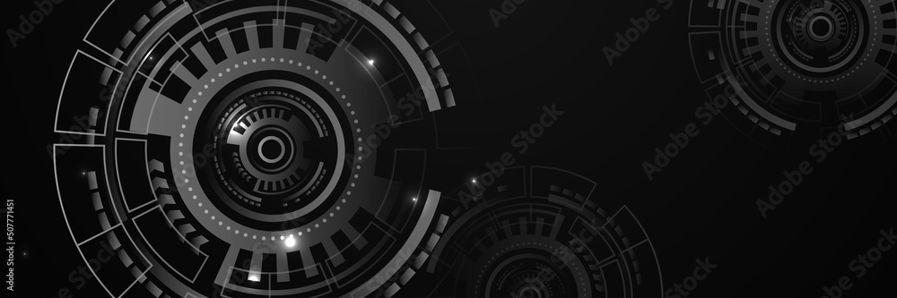 Black technology banner background Black technology banner background