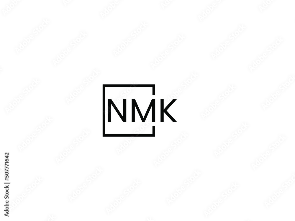 NMK letter initial logo design vector illustration