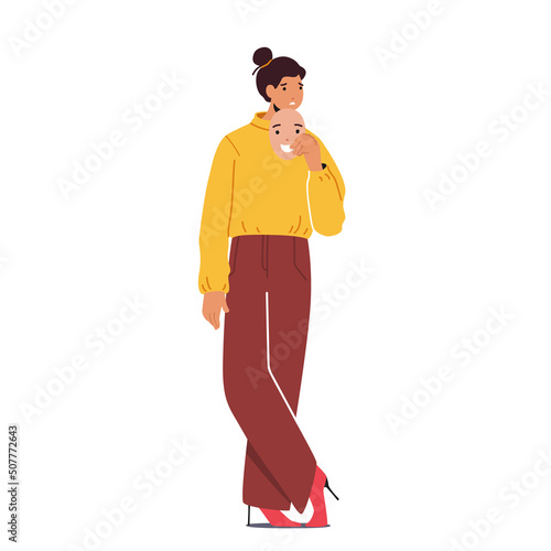 Fake Feelings and Relationships Concept. Sad Female Character Hide Real Emotions Under Smiling Mask. Community Pressure