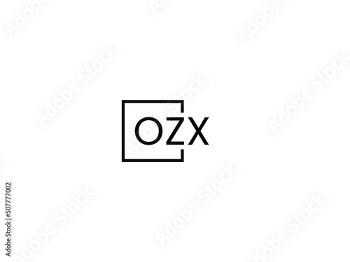 OZX letter initial logo design vector illustration