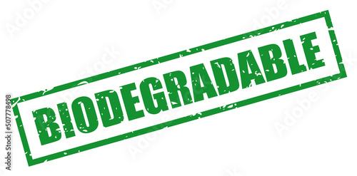 Biodegradable rectangular vector stamp