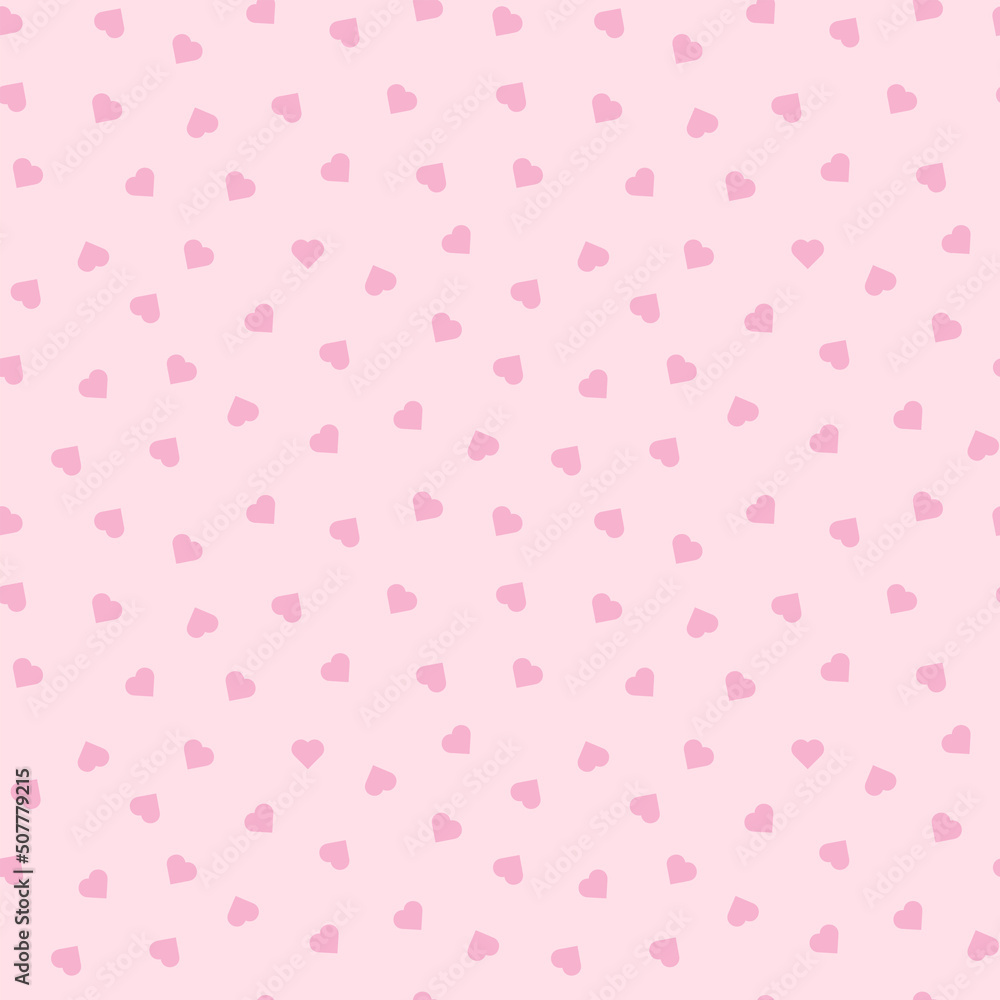 Pink heart seamless pattern