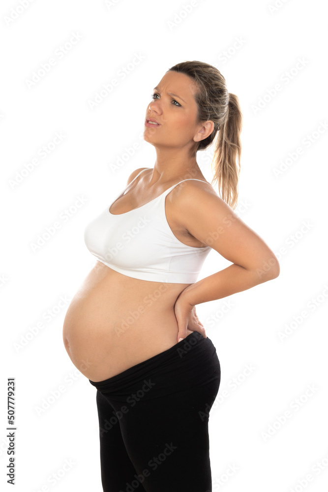 Discomfort during pregnancy. Pregnant woman Discomfort during pregnancy. Pregnant woman