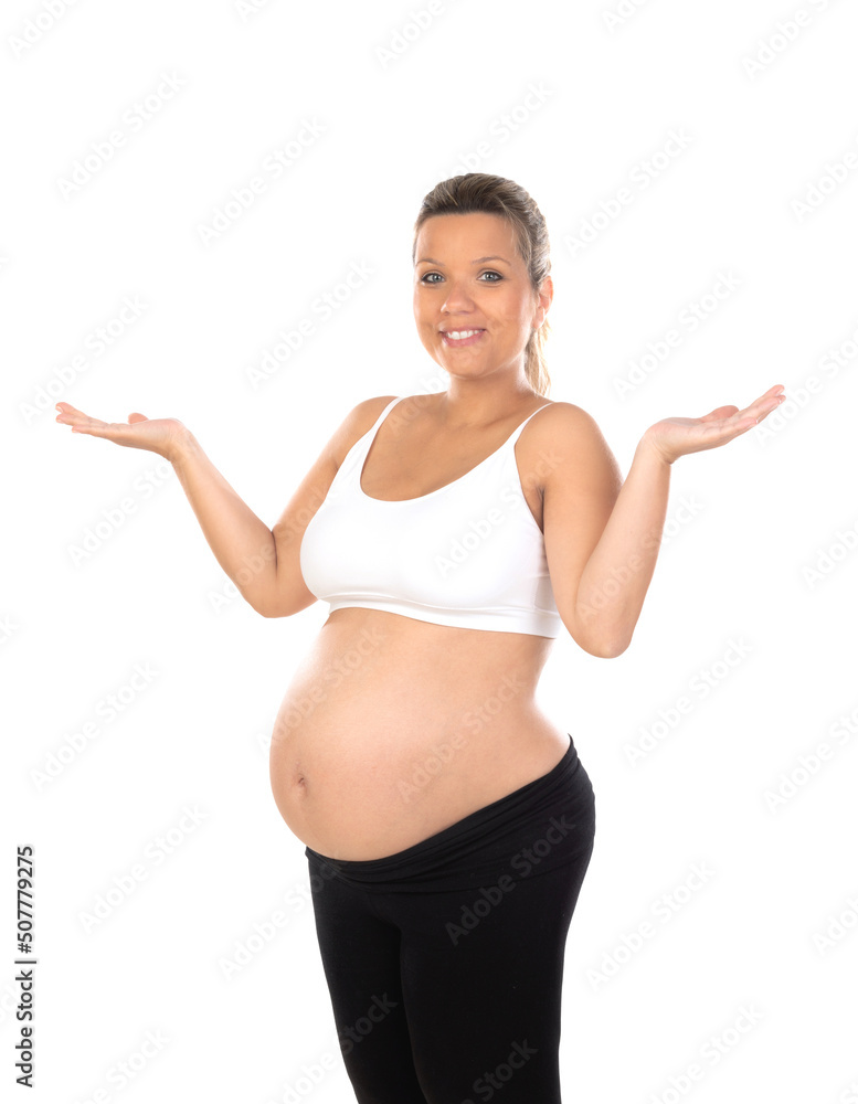 Image of pregnant woman showing her belly Image of pregnant woman showing her belly