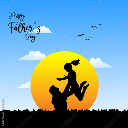 Happy Father's day Greeting Card Design