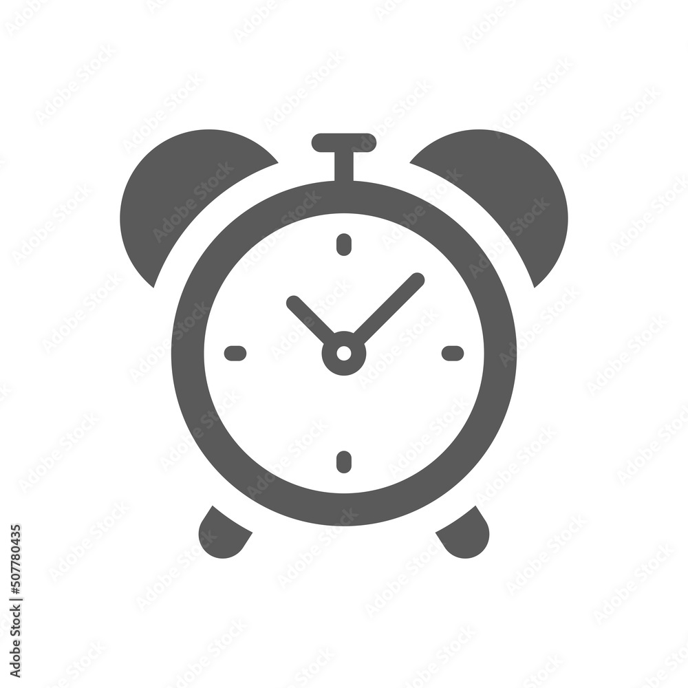 Alarm clock ringing black vector icon. Bell watch retro style filled symbol. Alarm clock ringing black vector icon. Bell watch retro style filled symbol.
