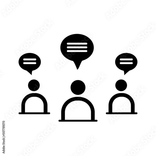 Black solid for Communication Icon