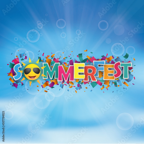 Sommerfest Cover mit Konfetti