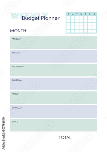 weekly budget planner