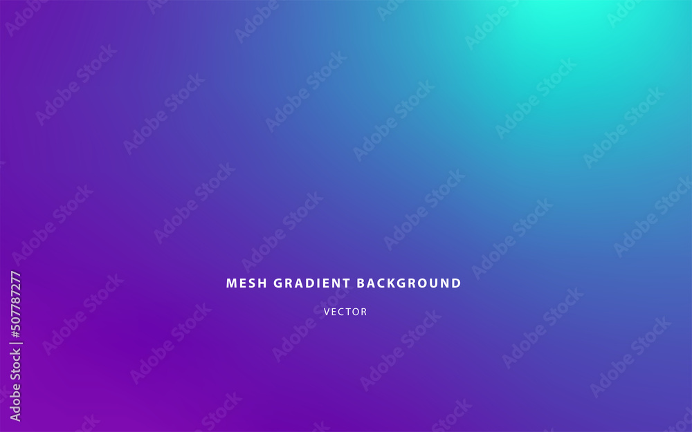 Mesh gradient of blue color from light one to dark with white text written in middle. Abstract full frame background for poster, banner, website or template.