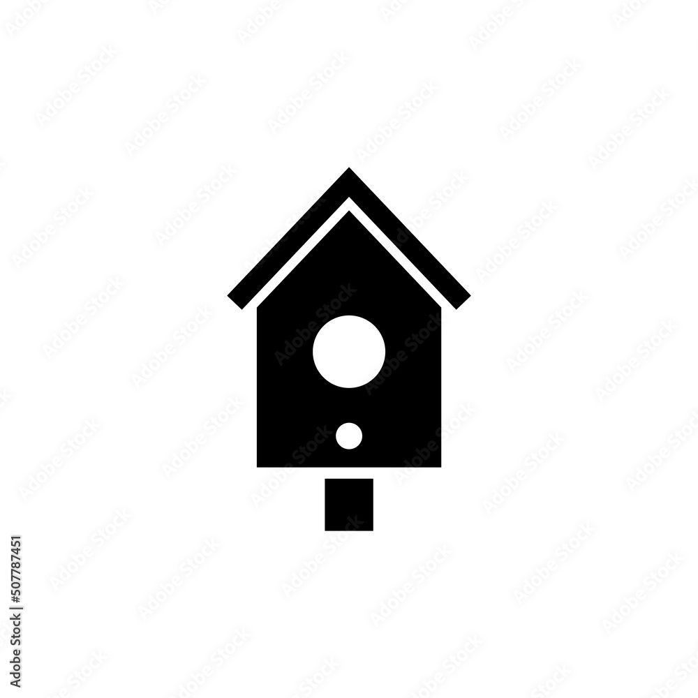 Wooden Birdhouse, Roof Pet Bird House. Flat Vector Icon illustration. Simple black symbol on white background. Wooden Birdhouse, Roof Pet Bird House sign design template for web and mobile UI element. Wooden Birdhouse, Roof Pet Bird House. Flat Vector Icon illustration. Simple black symbol on white background. Wooden Birdhouse, Roof Pet Bird House sign design template for web and mobile UI element.