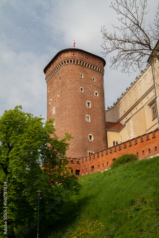 Senatorska Tower (Baszta Senatorska na Wawelu) at the Kraków Wawel Hill Royal Castle complex. UNESCO World Heritage Site in Krakow, Poland.