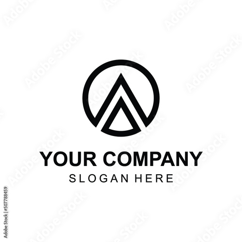 Free Download Linear abstract letter A logo on circle - GFXLoad