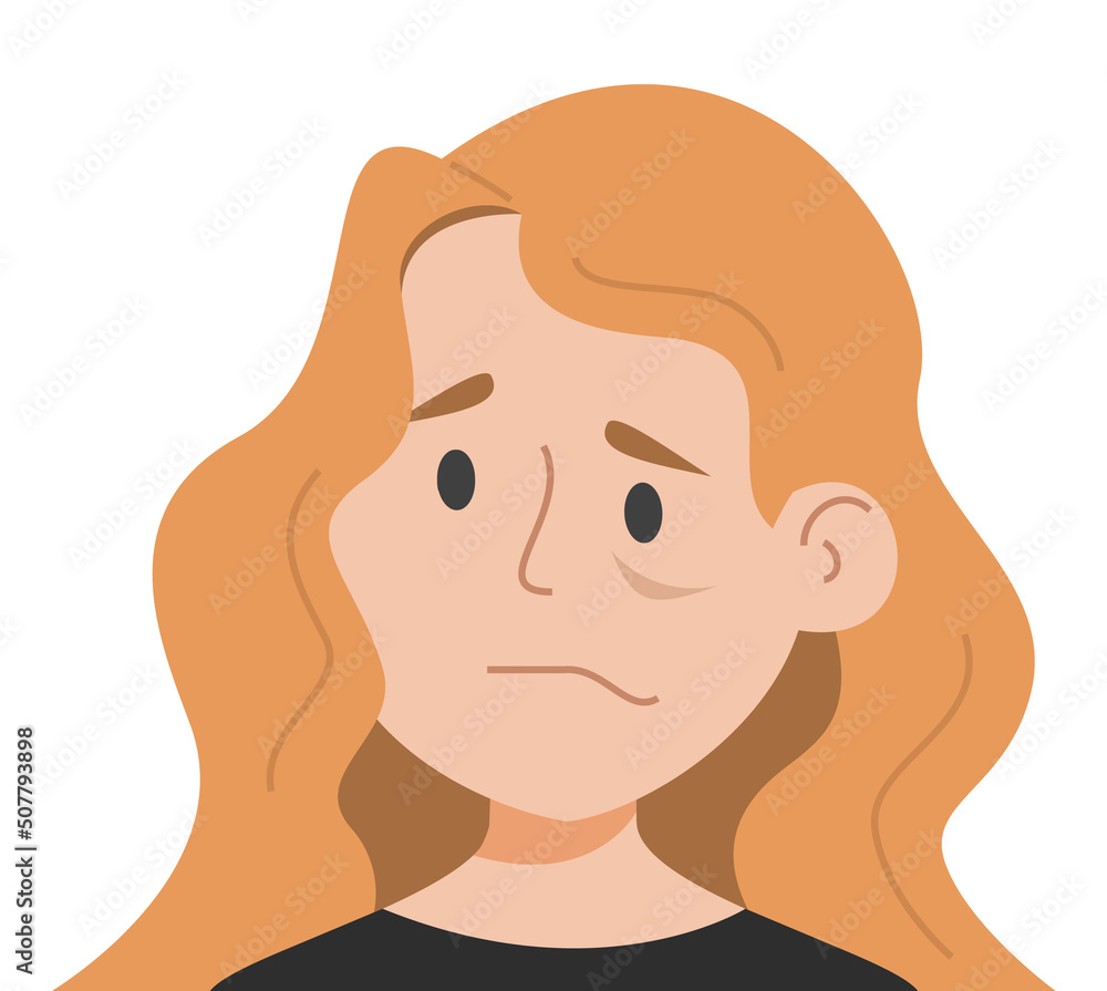 Woman feel face numbness vector isolated. One side of the face is swollen. Symptom of disease such as migraine. Nervous system disorder. Woman feel face numbness vector isolated. One side of the face is swollen. Symptom of disease such as migraine. Nervous system disorder.