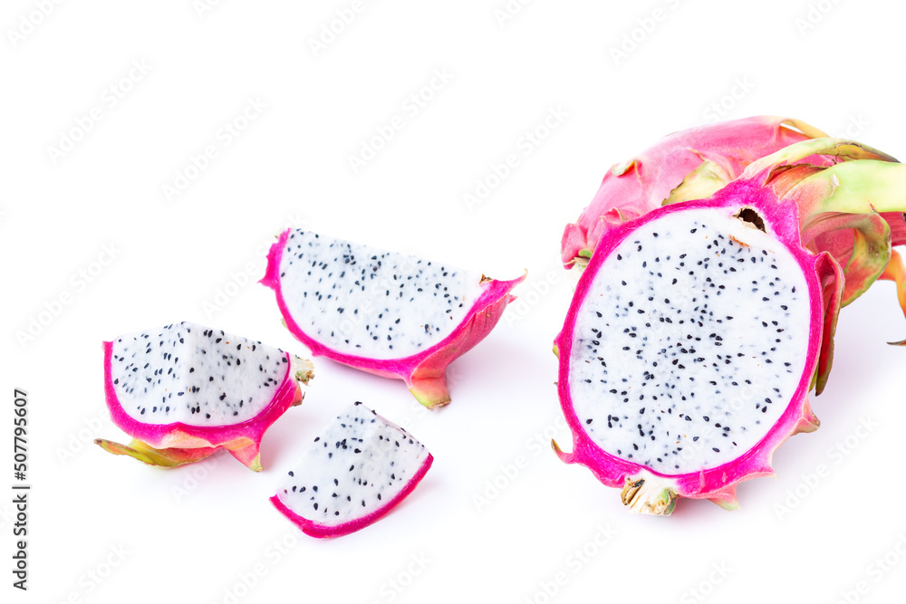 Dragon fruits isolated on white background Dragon fruits isolated on white background