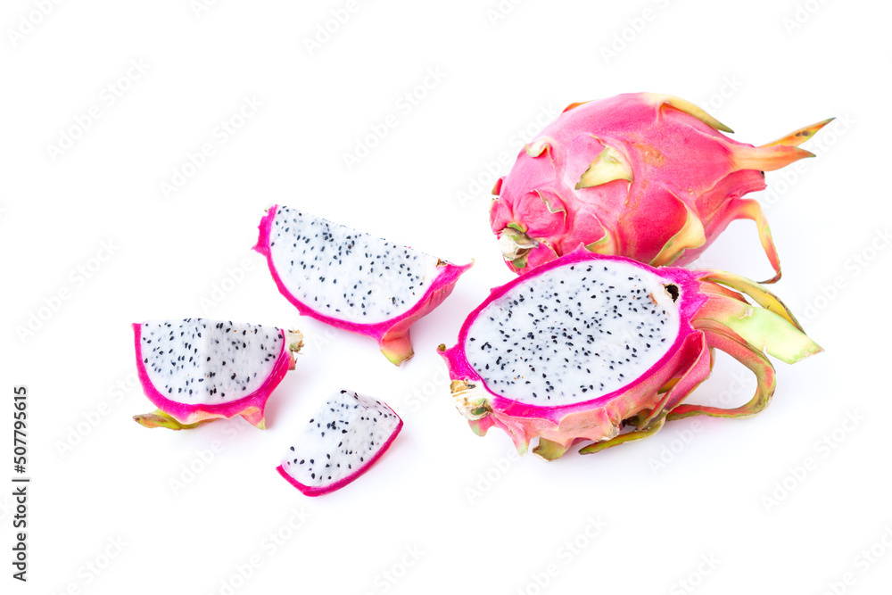 Dragon fruits isolated on white background Dragon fruits isolated on white background